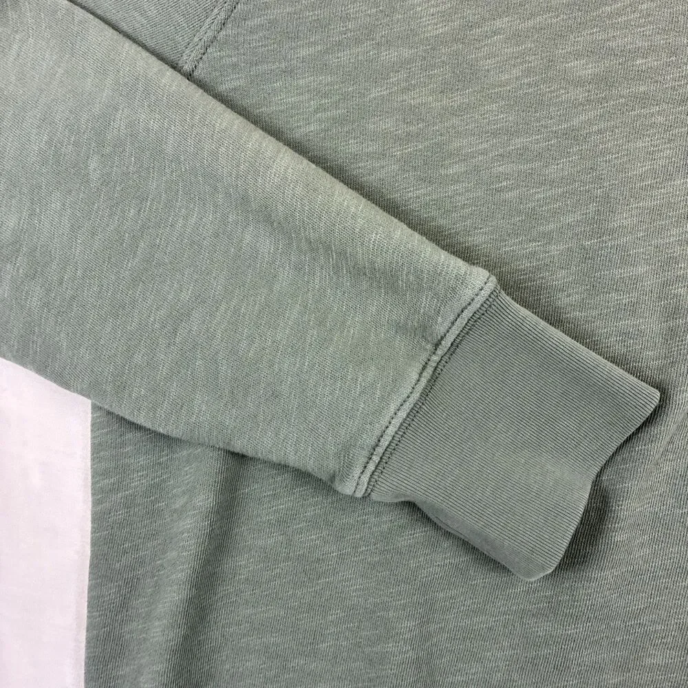 J Crew Sweater Mens XXL Green Lightweight Sunfaded French Terry Sweatshirt